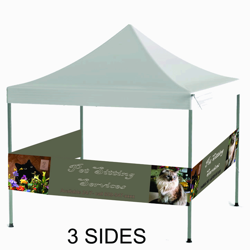 Canopy 10x10 banner 3 sides