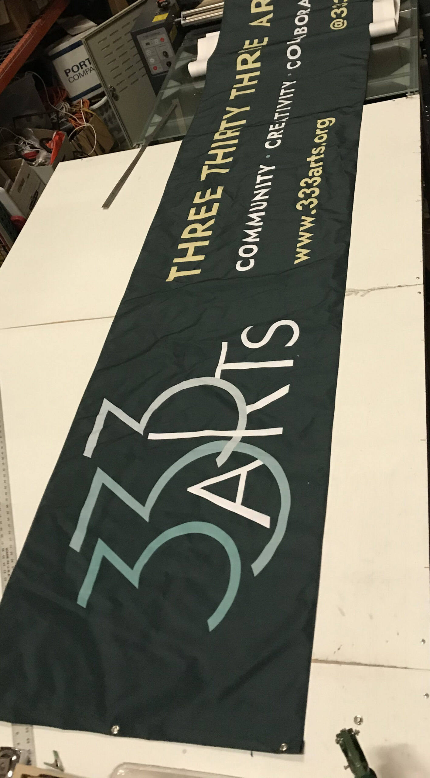 long custom fabric banner
