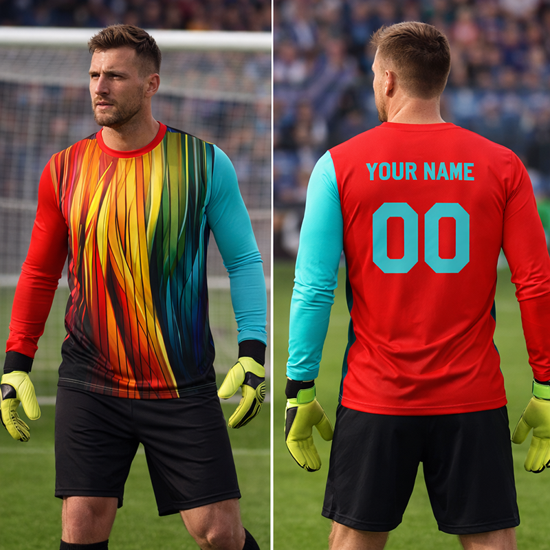 Spectrum goalkeeper jersey front and back with name and number