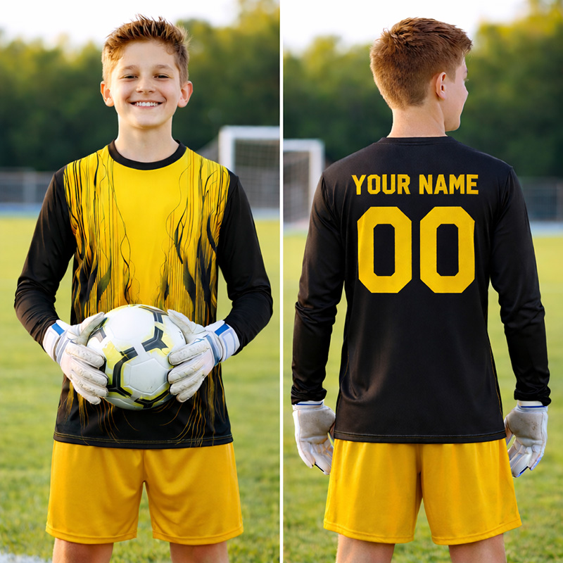Sentinel Gold Goalkeeper Jersey – Custom GK Kit – Unisex, - Image 3