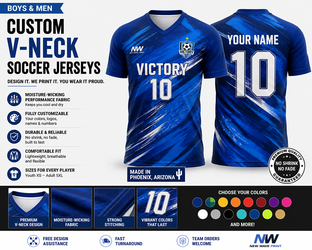 CUSTOM SOCCER JERSEY V-NECK