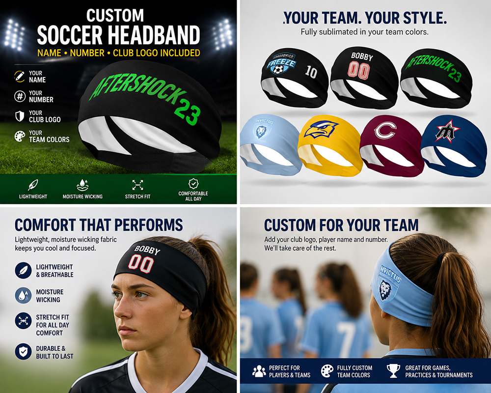 Custom soccer headband
